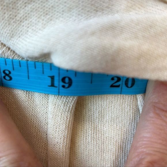 THE GREAT. Cream Hoodie with Blue Accents - Picture 9 of 10